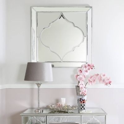 Marrakech Silver Wall Mirror Square